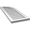 Ekena Millwork Quarter Round Top Right Surface Mount PVC Gable Vent w/ 2"W x 1-1/2"P Brickmould Frame, 14"W x 38"H GVPQR14X3802SN - alternate 3